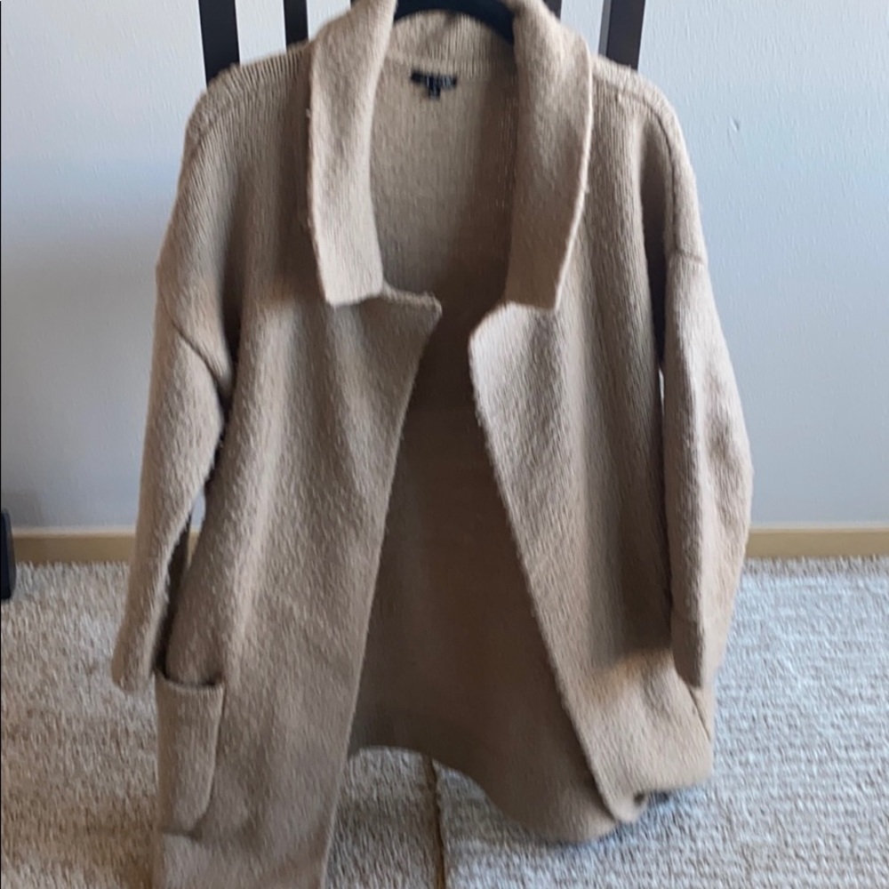 Tan Knit Cardigan Jacket